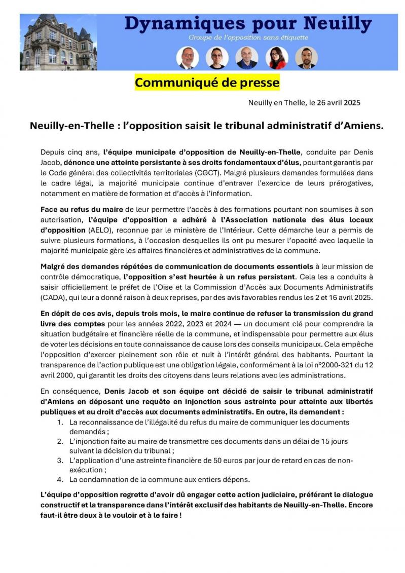 26 04 2025 compresse plainte au ta