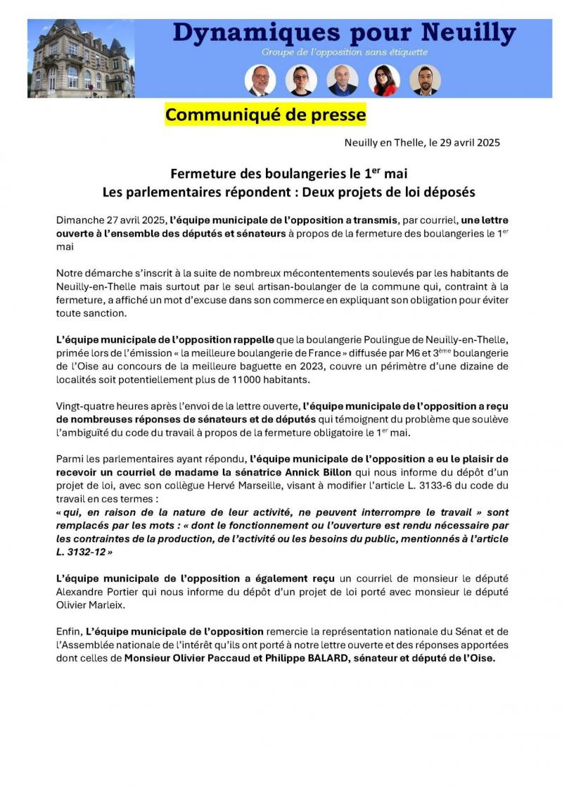 29 04 2025 fermeture boulangerie