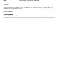 Courriel de la député Céline CALVEZ