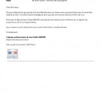Courrier du député Jean Didier Berger